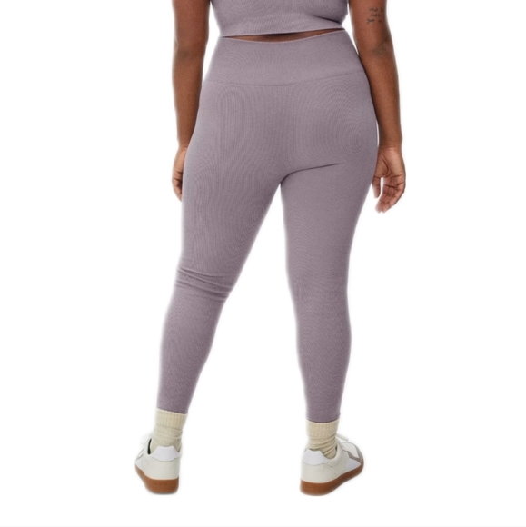 Everlane The Seamless Legging Ribbed Light Purple Size XL/XXL - Picture 2 of 9